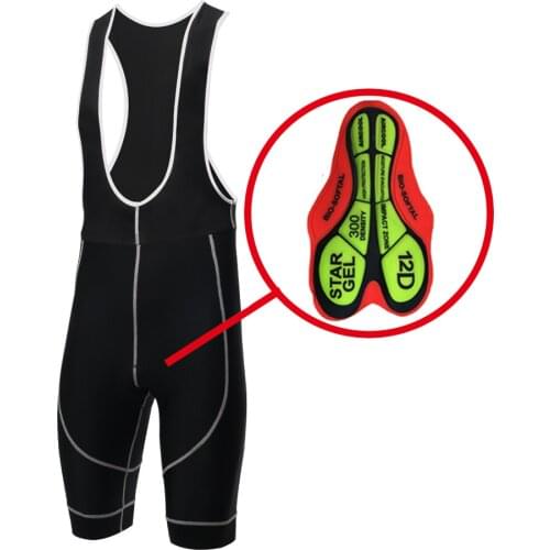 2018 New Bicycle Bib Short Men Outdoor Wear Bike Bicycle Cycling 12D Padded Riding Bib Shorts 6 Colors Cycling Bib Shorts