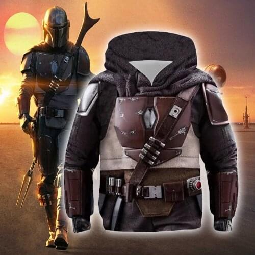 2020 New Winter Cartoon Hoodies Star Wars Baby Yoda Coat Clothes Set for Children Anime Cartoon Novelty Hoodies for Baby Boy