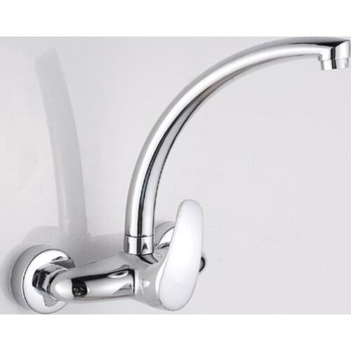 Free shipping hot selling kitchen tap by solid brass kitchen sink tap with single handle dual hole kitchen sink water mixer tap