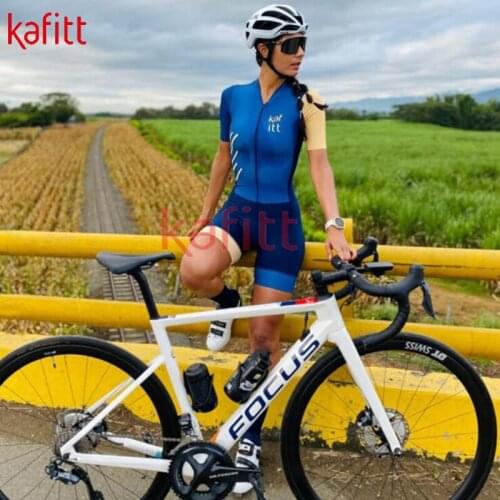 Cafete Summer New Short-sleeved Jersey Blue Suit Womens Professional Outdoor Leisure Racing Team Uniform Breathable Shirt