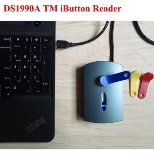 DS1990A TM iButton Reader USB Plug and Play Reader +2pcs TM1990A-F5 Key Cards