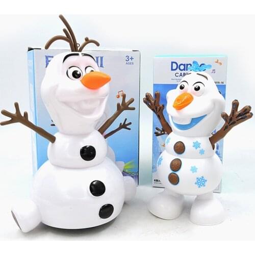Snowman Olaf Action Figures Electric Toys Dance Moves Light Music Cartoon Plastic Toy Boys And Girls Christmas Gifts