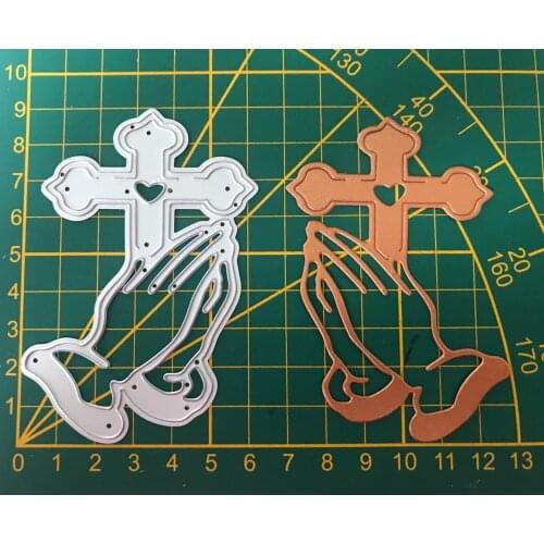 Metal cutting templates with vine Cross blessing, DIY templates, decorative scrapbooking relief manual, cutting template