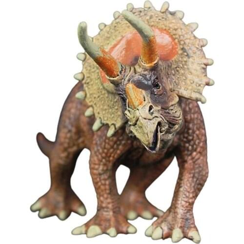 Jurassic Dinosaur Simulation Triceratops Toy Model Soft PVC Plastic Hand Painted Animal Collection Toys for Children Gift