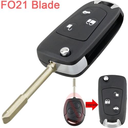 Car Modified Flip Folding Remote Key Flip Fob Shell with FO21 Blade Fit for Ford-Mondeo-Fiesta-Focus-KA-Transit 2002-2012