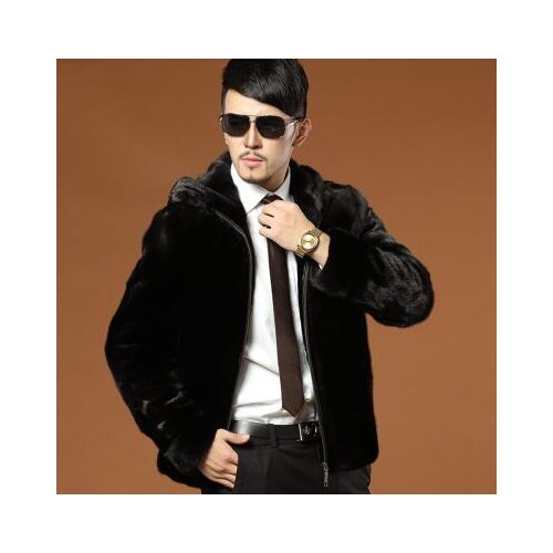 Personalized winter thicken warm mens mink leather jacket faux fur short leather coat men slim jackets jaqueta de couro fashion