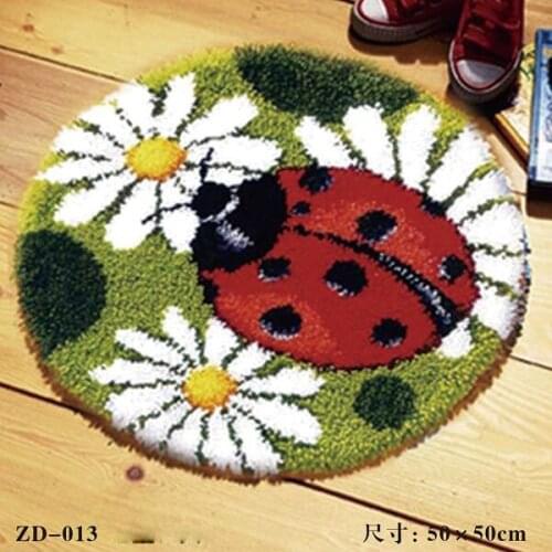 Ground Mat Cushion Latch Hook Kit Embroidery DIY Craft Cross Stitch Needlework Embroidery Counted Cross-Stitching Kit Set