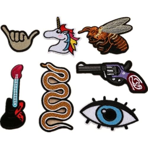 1 piece of embroidered patch iron-on applique flower bird DIY quilt accessories decorative handwork