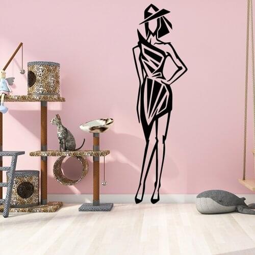 Cartoon beautiful girl Pvc Material Wall Art Decal Wall Stickers For Kids Room Living Room Art Decals Home Decor Mural naklejki