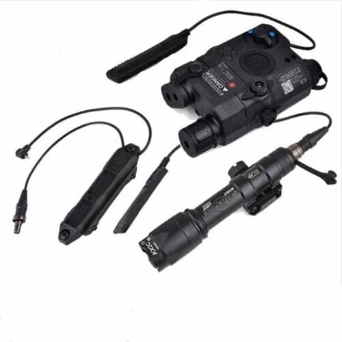 Hunting Tactical Flashlight Airsoft surefir M600C Weapon Scout light IR PEQ 15 Green Laser Arms Gun Lamp Double Control Switch