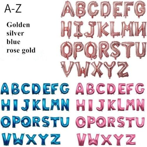 Wholesale 40 Inches Rose Gold Blue Pink Letter Balloons Birthday Party Wedding Aluminum Foil Aluminum Foil Letter Balloons