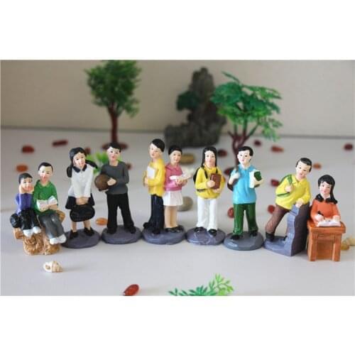 Mental sand sandbox game with Sandplay psychological product middle School student characters 8pcs/set