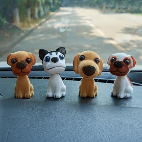 Car Dashboard Decoration Nodding Dog Ornaments Mini Bobble Head Toys for Car Decoration Bobblehead Mini Puppy Dog Figurine