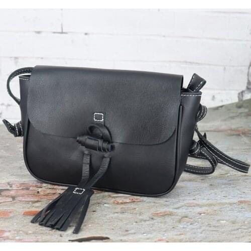 Vintage Tassel Saddle Bag Women Crossbody Bags Genuine Leather Shoulder Bags For Ladies 2020 Messenger Small Bag Bolsos Mujer