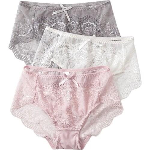 RUIN LN M-XXXL Womens Sexy Lace Panties Seamless Ultra-thin Underwear Various Colors Ladies Underwear