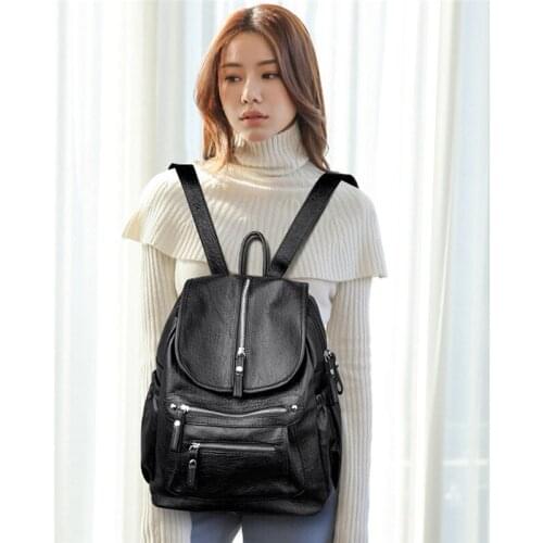Ladies Backpack Fashion High Quality Leather Fashion Backpack Women Casual Large Capacity Backpack