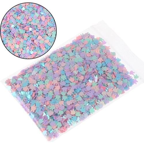 1 bag Ultrathin 4mm Rabbit Shape Glitter Sequins for Craft PET Sequins for Nails Arts Manicure/wedding Christmas Decor Confetti