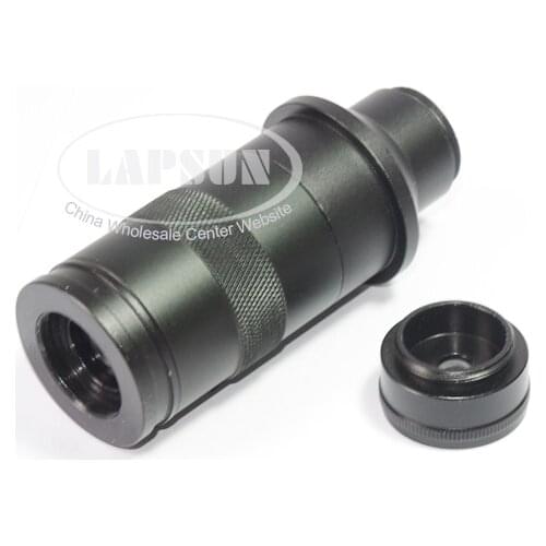 10X 100X 200X Magnification Zoom 25mm C-mount Glass Lens 0.1X - 2X for Industry Microscope Camera + Mini 2.0X Barlow Lens