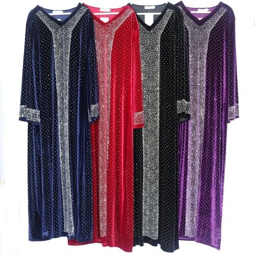 2020 Autumn Stripe Africa Clothing Muslim Long Maxi Dress High Quality Fashion African Dress For Lady African Dresses For Women