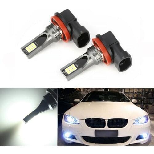 2x 9006/HB4 LED 3030SMD Bulbs Reflector Mirror Design For Fog Lights For BMW E63 E64 E46 330ci