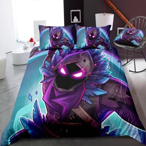 3pcs/set Fortnite Bed Linen Cotton Australia Bedding Bedroom Comforter Sheets Quilt Duvet Cover Home Anime Pillow Case King Size