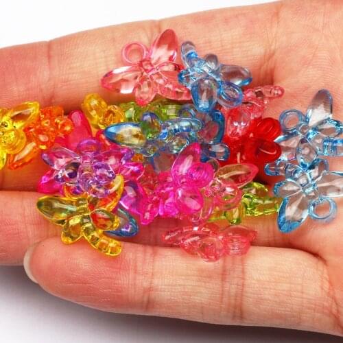 30pcs/lot Mixed Colorful Cute Dolphin Acrylic Beads Transparent 18x17mm Loose Spacer Beads For Jewelry Making DIY Accessories