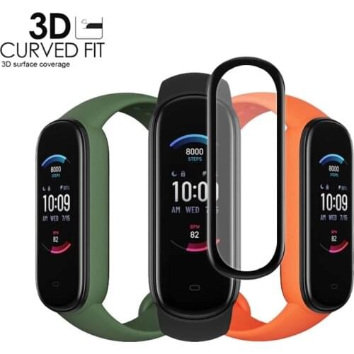 3D Curved Protective Film For Amazfit Band 5 Screen Protector For Xiaomi Huami Amazfit Band 5 Band5 Soft Full Cover Films