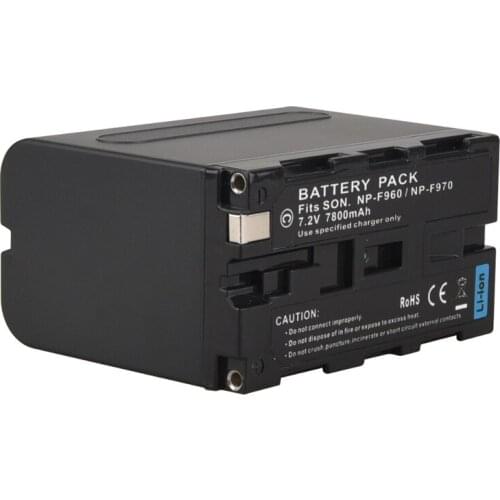 7800mAh for sony NP-F960 NPF960 NP-F970 NPF970 Digital camera battery Camcorder Fully-decoded photography light CCD-TR1 CCD