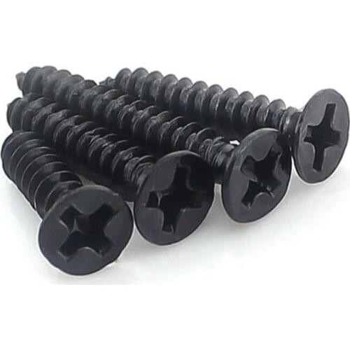 200PCS-M1.4*3/4/5/6/7/8/10 GB846 Black Small Flat Countersunk Head Tapping Screw Self Tapping Screws