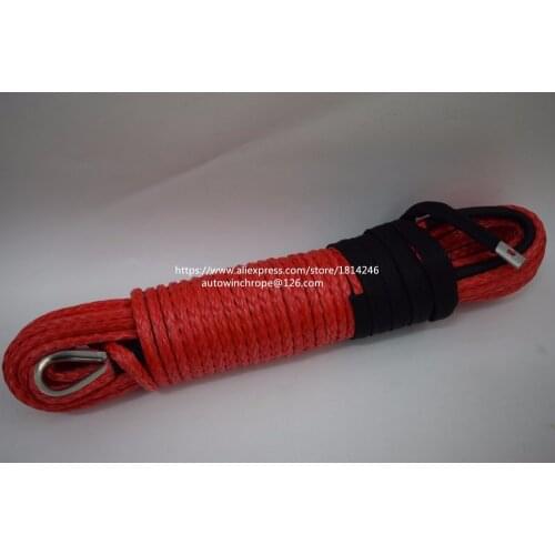8mm*30m Red 4x4 SUV Off-road Synthetic Winch Cable,Off Road Rope,ATV Winch Line,Spectra Rope