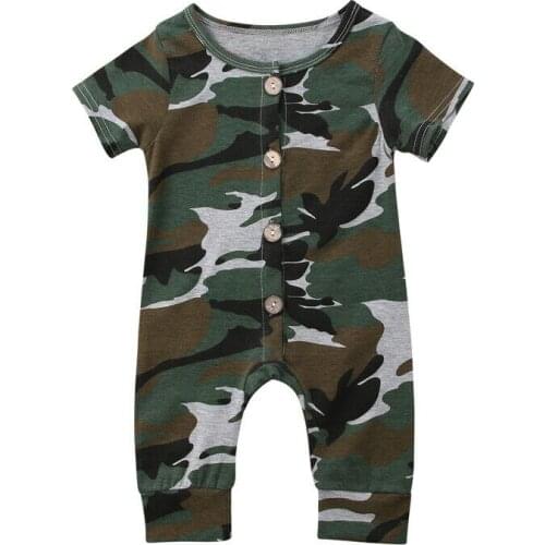 Free shipping Newborn Infant Baby Boy Girl Kids Camo Romper Jumpsuit Bodysuit Clothes Outfit