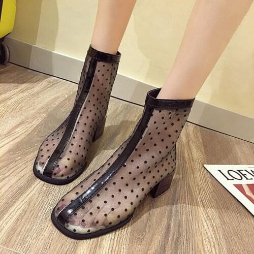 2021 Boots Womens Short Boots Womens Autumn 2020 New Fashion British Style Thin Boots Fashion Shoes Square Toe Ankle