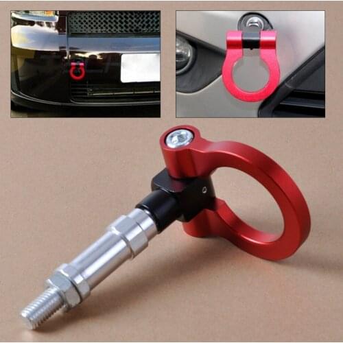 DWCX Red Racing Screw Billet Machined Towing Bars Towing Hook Trailer For 2000 - 2009 Honda S2000 AP1 AP2 2003 - 2007 Honda Fit