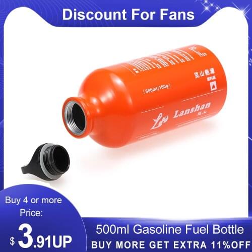 500ml Gasoline Fuel Bottle Gasoline Fuel Bottle Petrol Kerosene Alcohol Liquid Gas Tank For Camping Multi Fuel Oil Stove