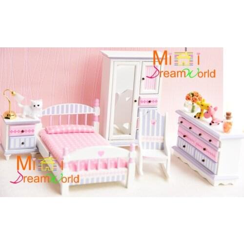 G05-X4410 children baby gift Toy 1:12 Dollhouse mini Furniture Miniature rement-Childrens room baby bedroom 5pcs/set