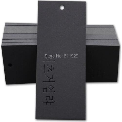 Customized garment black matte paper hang tag/garment swing tag/clothing label printing/logo/brand name 1000 pcs a lot