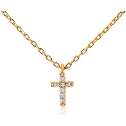 Exquisite Cross Crystal Necklace 925 Silver Zircon Necklace Fashion For Womens Jewelry Birthday Gift High-end Accessories