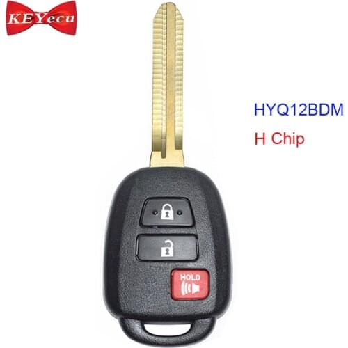 KEYECU for Toyota Rav4 Prius C Prius V Tacoma 2016 2017 Remote Key Fob H Chip HYQ12BDM