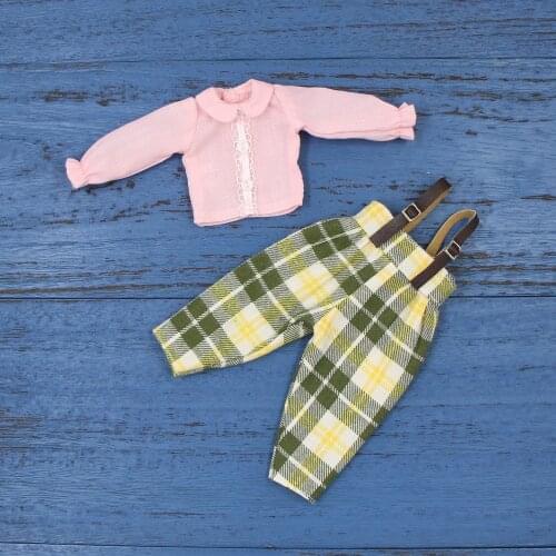 ICY DBS Blyth doll joint body clothes green Rompers big pants pink shirt toy girl anime girls gift