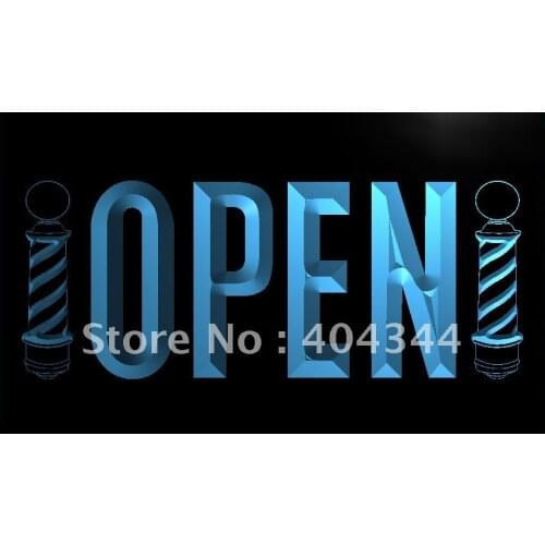 LK728- OPEN Barber Poles Hair Cut LED Neon Light Sign home decor crafts