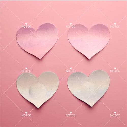 NOTCC Bra Sticker Egirl Harajuku Laser Silver Pink Cross Heart Pasties Nipple Covers Disposable Pasties Self Adhesive 5 Shapes