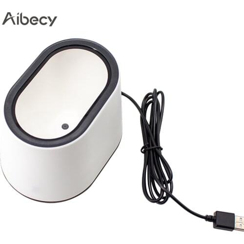 Aibecy Desktop 1D 2D QR Barcode Scanner Platform USB Wired Bar Code Reader Large Scanning Window Support Auto-Sensing Hands Free