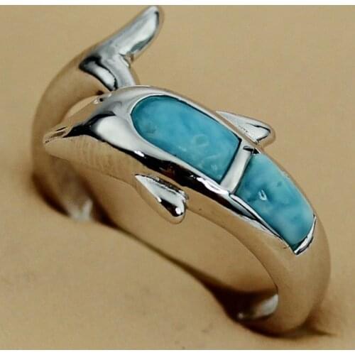 Fleure Esme Larimar Engagement Wedding Rings Jewelry & Accessories For Women Lovely Hyperbole Rhodium Plated R3520 size 6 7 8 9