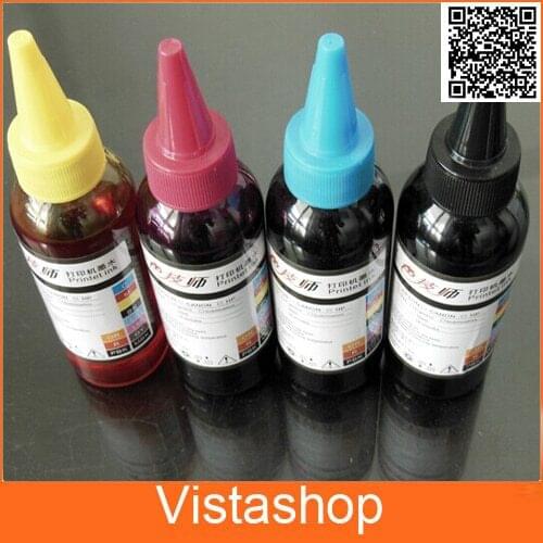 Vilaxh 100ml Pigment Ink For Epson T1291 T1292 T1293 T1294 Ink For Epson WF-7015 7515 7525 SX420W SX425W SX525WD SX445 SX235W