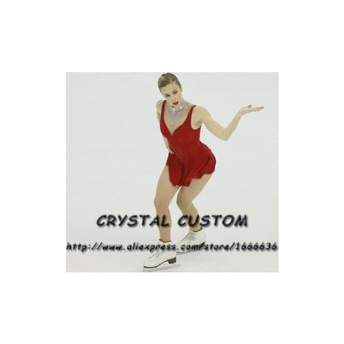 Professional Custom Figure Skating Dresses Girls Graceful New Brand Ice Skating Dresses For Competition Crystal DR3838