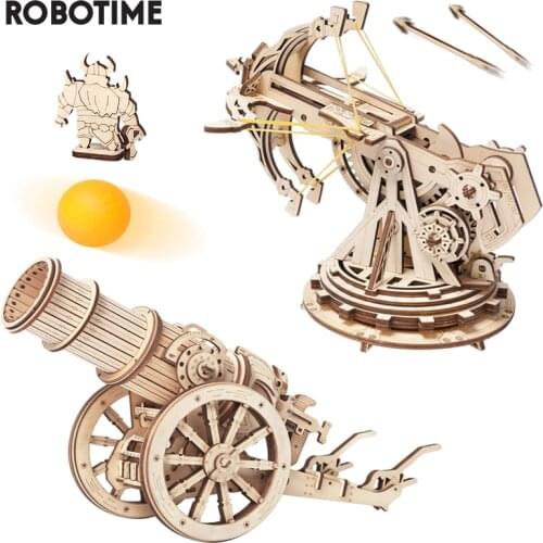 Robotime ROKR Siege Heavy Ballista 3D Wooden Puzzle Game Toys for Children Kids KW401