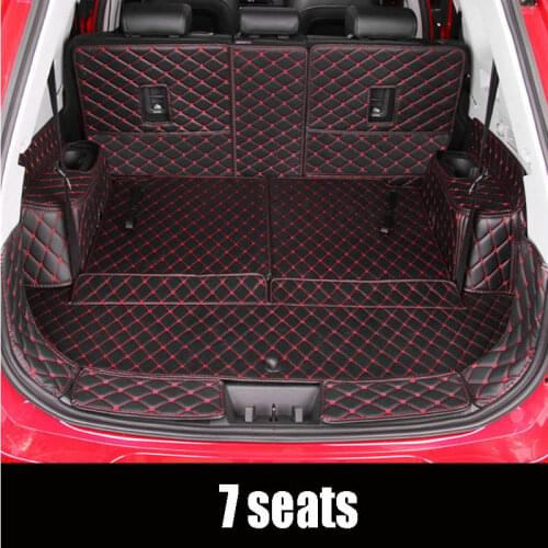 Car Styling PU Leather Rear Trunk Mat For Chery Tiggo 8 Plus 7 Seats 2021 Car Boot Mat CaCar Strpet Tray Protector Auto Accessoy