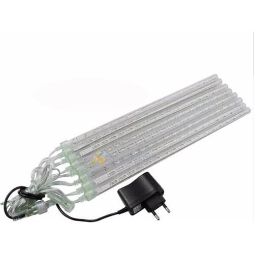 30cm 50cm LED Meteor Shower Rain light 8 Tubes Icicle Snowfall raindrop Wedding Party Christmas decoration + Power adapter