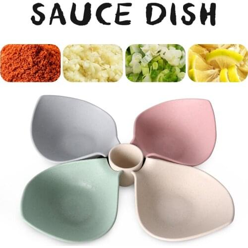 Food Grade Material Snack Plates Multifunctional Sauce Spice Salad Food Storage Plates dinnerware Tools 1pcs Cup and 4pcs Plates