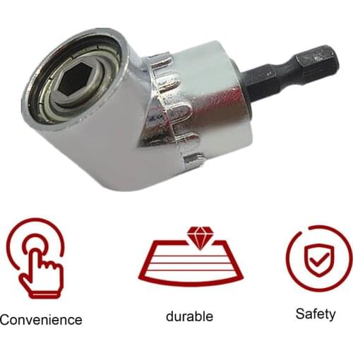 105 Degree Right Angle Drill Extension Shank Quick Change Driver Drilling Screwdriver Magnetic 1/4 Socket Close Corner Tool